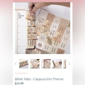 77 Bible Tabs Cappuccino Theme